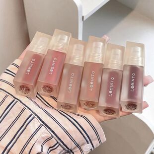 LEEINTO帷幕晶石唇釉哑光雾感丝绒显色自然裸色易上色唇泥批发