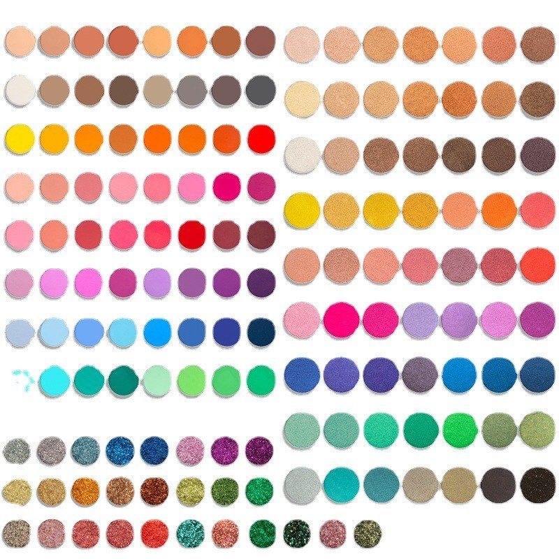 DIY眼影170色任选跨境出口哑光珠光高光彩妆小批量批发生产代符合