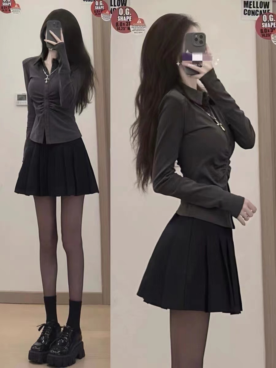 春季JK制服衬衫套装裙女