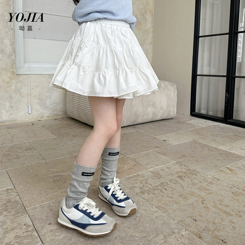 YOJIA女童半身裙夏季2025新款洋气甜美小学生短裙儿童装夏装裙子