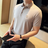 潮流时尚都市2024夏季新刺绣修身短袖POLO衫男打底Q257P60，男装Polo衫，电商A222（原电商A231）