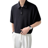 2024夏新ins轻熟风休闲宽松潮华夫格POLO衫男短袖T大码Q80P50，男装Polo衫，电商A222（原电商A231）