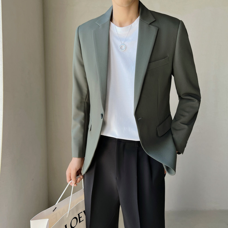 ins轻熟风2024秋季新微宽休闲潮流西服男西装Q123P165单西,男装西服,电商A222（原电商A231）