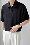 2024夏新ins轻熟风休闲宽松潮华夫格POLO衫男短袖T大码Q80P50，男装Polo衫，电商A222（原电商A231）