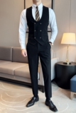 2024春夏新ins英伦风潮流修身马甲男背心套装外套礼服Q212P155，男装背心/马甲，电商A222（原电商A231）