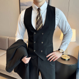 ins英伦风2024春季新潮流修身商务绅士男马甲背心大码礼服Q215P68，男装背心/马甲，电商A222（原电商A231）