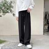 ins轻熟风2024秋冬纯色直筒宽松运动裤男休闲裤长裤Q97P65，男装休闲裤，电商A222（原电商A231）
