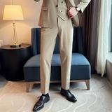 ins英伦风2024春季潮流修身商务绅士男士西裤长裤大码Q213P88，男装西裤，电商A222（原电商A231）