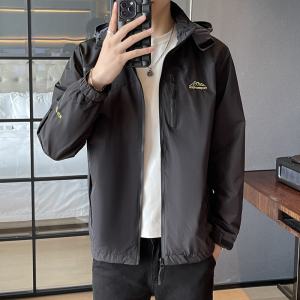 高品质冲锋衣ins店主风2024秋新休闲潮连帽夹克男外套Q206P68图片
