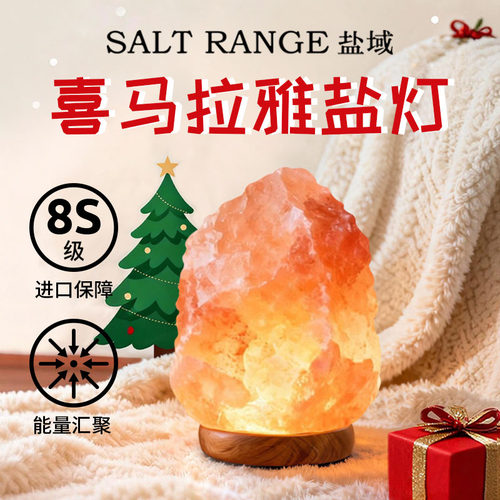 喜马拉雅天然盐灯床头可调光台灯