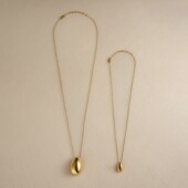 呼呼专享 sofi系列复古简约大小号水滴项链