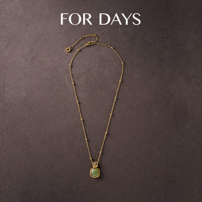 【朵姐臻选】FOR DAYS 果冻海洋法式精致小方糖项链