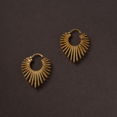 复古港风桃心耳扣款耳环