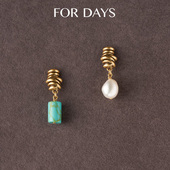 重工度假风不规则做旧AB款 DAYS FOR 耳环 安琪儿专享