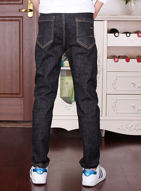 SP童装男童牛仔裤直筒2025春款中大儿童休闲裤纯棉牛仔裤弹力
