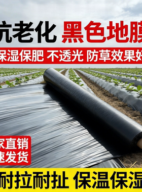 地膜种菜专用黑色加厚农用种植塑料薄膜防草布除草菜园保温防长草