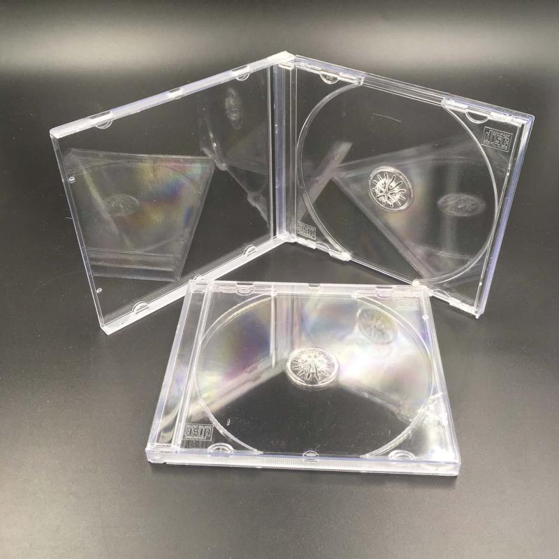 工厂店透明特加厚型号100CD盒水晶盒唱片盒DVD塑料收纳盒可插封面