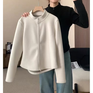 秋冬季上新小众石墨烯保暖外套女网红同款时尚保暖拉链瑜伽服上衣