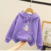 洋气宽松上衣中大童时髦连帽卫衣潮 新款 女童秋装 贴袋卫衣2022秋季