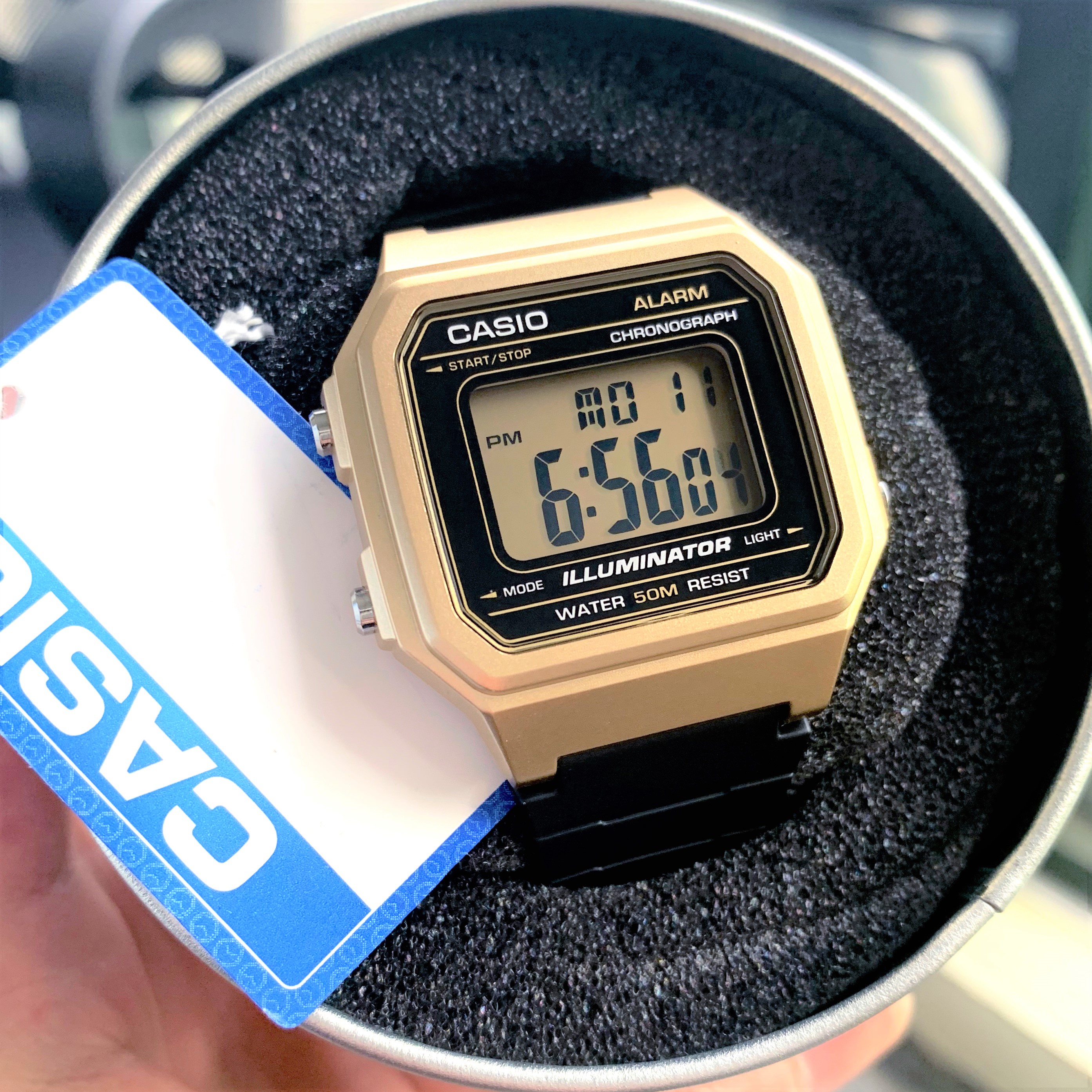 卡西欧数显复古小方块电子石英表运动防水手表男w217hm-5A/7B/9A