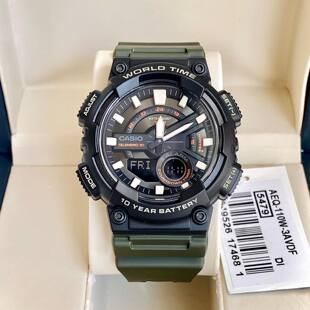 卡西欧手表男学考试多功能 十年电力防水表AQ-S810W/AEQ-110w