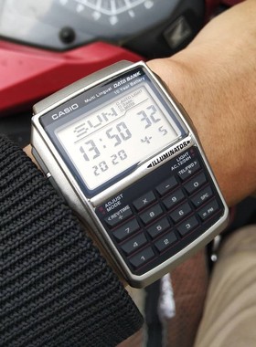 CASIO卡西欧手表男 复古计算器DBC-32D-1ADF多功能潮流防水腕表男