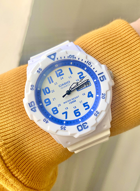 卡西欧手表男 指针式学生男表 ins风潮流运动复古表mrw200hc-7b2