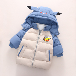 25新款男童宝宝棉衣冬装小童棉服加厚洋气3岁儿童1羽绒棉保暖外套