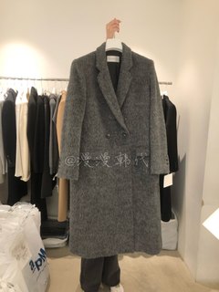 现 Masculine韩国东大门女2023冬季新气质高级时尚羊驼毛大衣外套