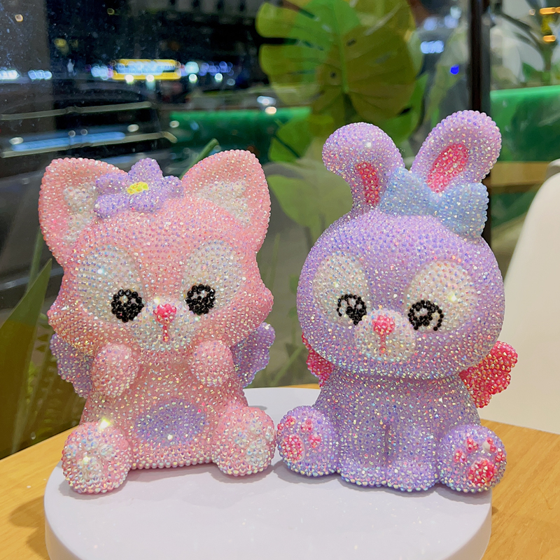 diy贴钻玲娜贝尔星黛露手工diy粘钻玩偶存钱罐公仔家居摆件装饰品