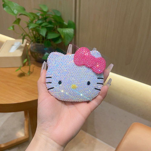 diy粘钻材料包猫咪随身口袋梳镜
