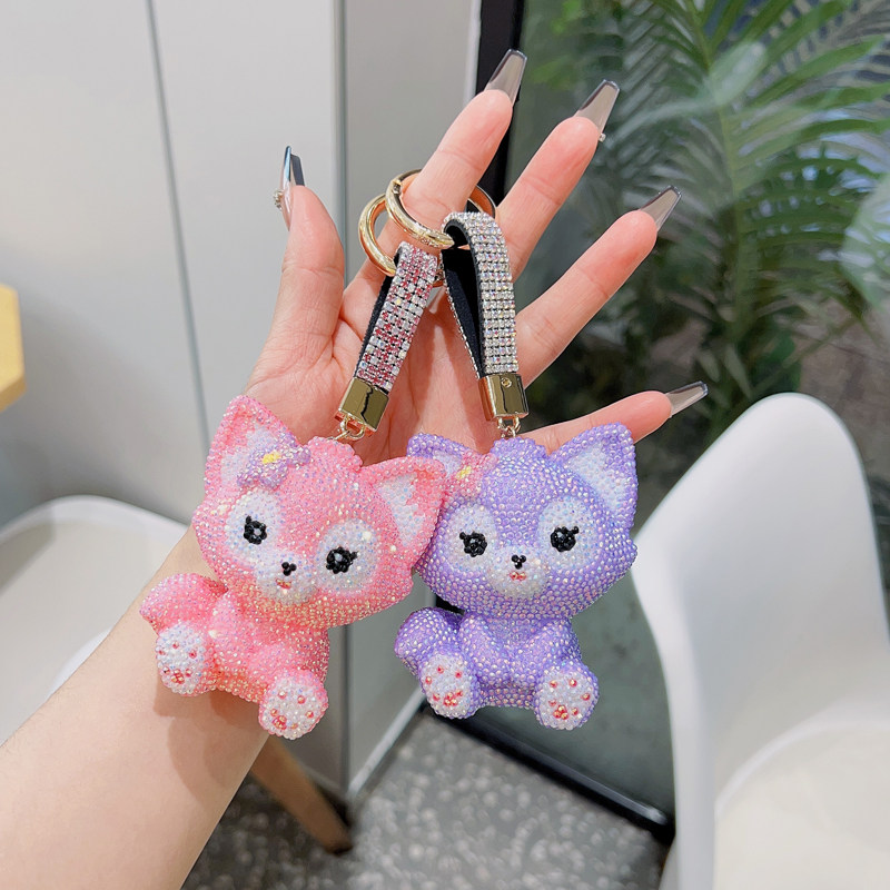 玲娜贝儿手工diy粘钻贴钻钥匙扣