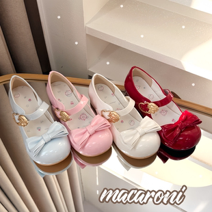 甜美可爱 可爱甜美lolita低跟鞋 小鼠饼漆皮版