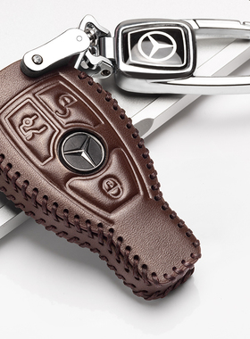 2021款宾士c260l钥匙套真皮C200L豪华E300L GLC钥匙包GLA新女扣壳