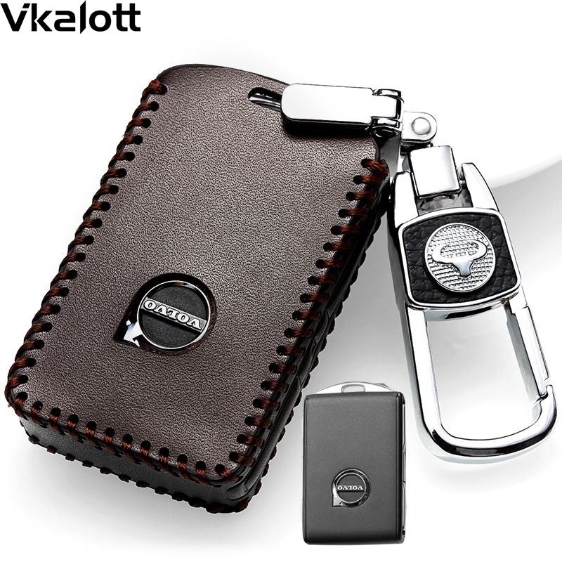 2021VolvoXC60真皮钥匙套2021款S90xc90xc40v90S60L汽车钥匙包扣