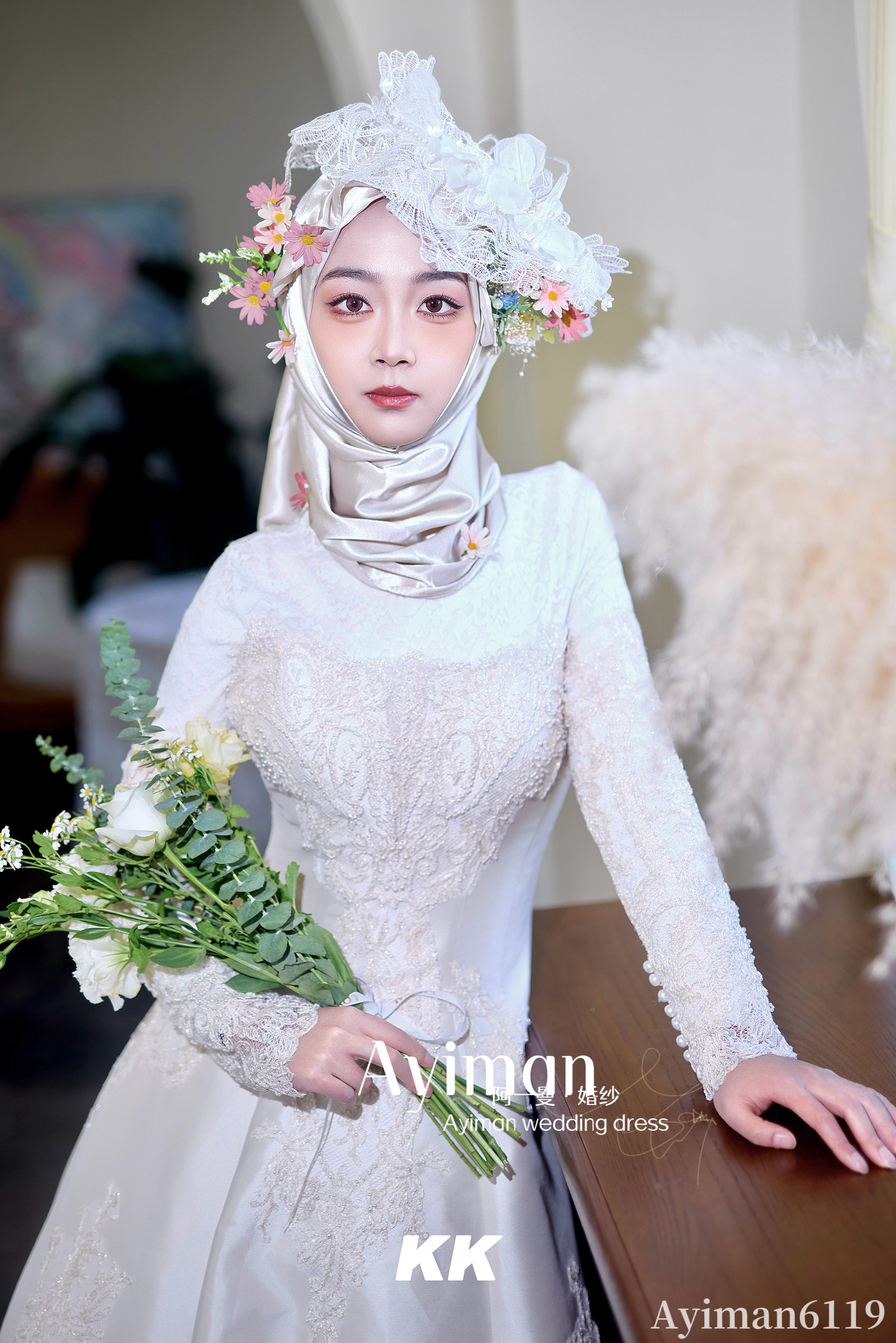 出租2025新款重工印度丝巴服民族回族结婚礼服回族婚纱巴服