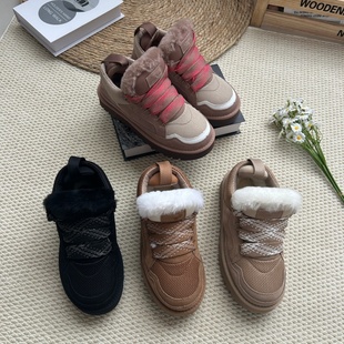25梅尔雪地靴桑坡羊皮毛一体保暖加厚运动外穿棉鞋女冬季时尚冬鞋