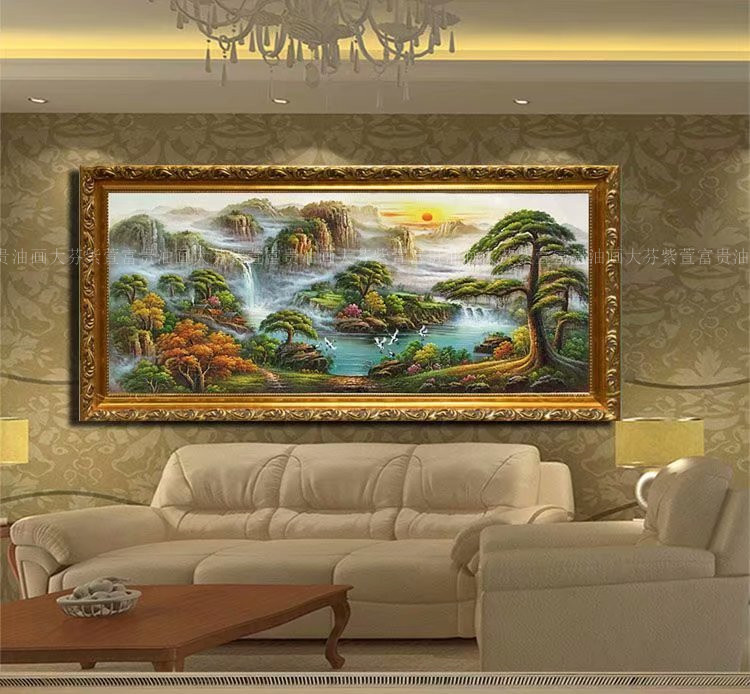 装饰画纯手绘风景油画客厅酒店别墅办公室书房餐厅玄关家居挂画图片