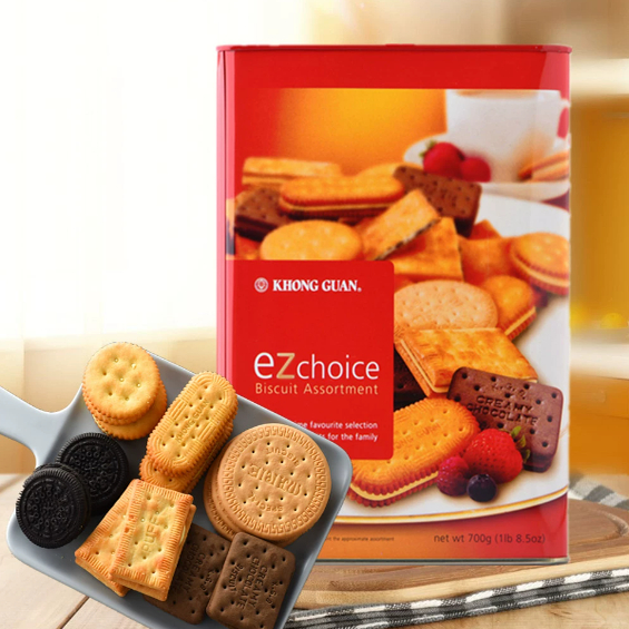 2025新品康元饼干铁罐铁桶什锦夹心饼干700g饼干零食糕点婚庆礼盒