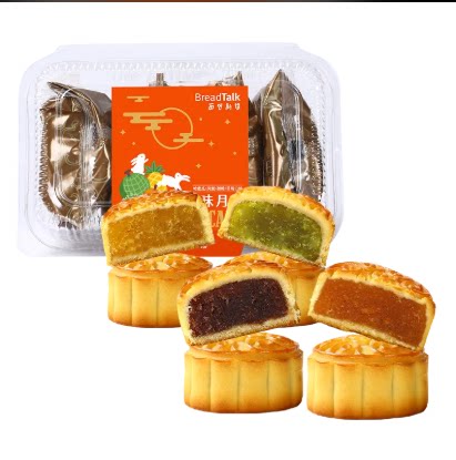 面包新语水果味月饼200g*2盒