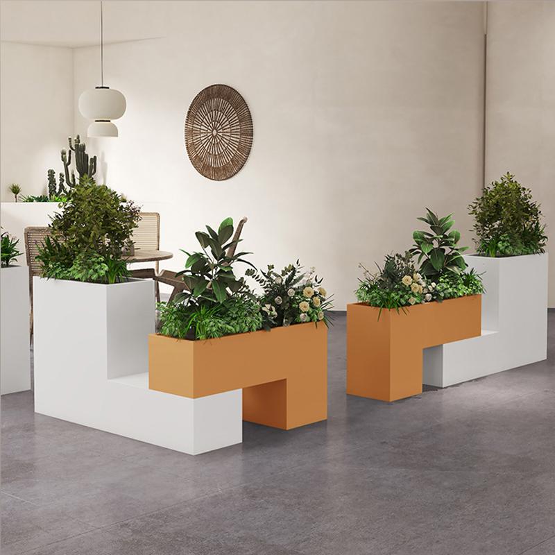 办公室外摆围栏餐厅长方形花架