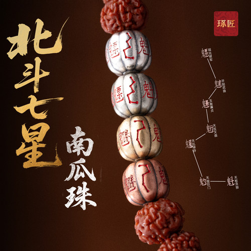 琢匠北斗七星南瓜隔珠串珠银单珠