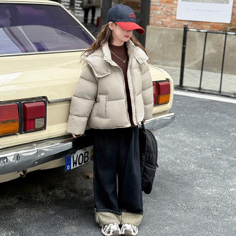 女童羽绒服冬装2025新款爆款洋气中大童冬季加厚外套儿童韩版短款