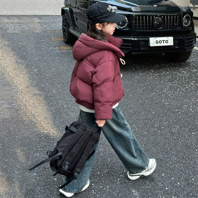 女童棉服秋冬装2025新款中大童女孩羽绒棉衣韩版儿童冬季外套加厚
