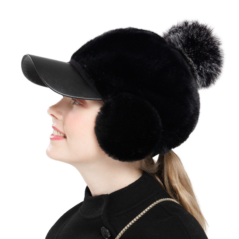 獭兔毛毛棒球帽宽大檐鸭舌帽女秋冬护耳加厚加绒保暖显脸小仿皮草,服饰配件/皮带/帽子/围巾,帽子,淘宝优惠券,粉丝福利购,淘宝优惠卷