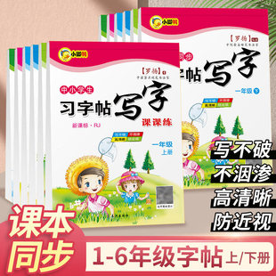 【每日一练】小脚鸭中小学生习字帖写字课课练抄写本练习册 1-8年级中小学语文课本同步练习写字帖