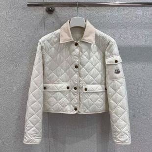 显瘦单排扣翻领格纹棉服 修身 深圳南油直供早秋新品 减龄百搭时尚