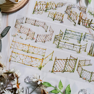 大象君 篱篱 陆产胶带PET白墨 造景篱笆木栏围栏古风田园 现货