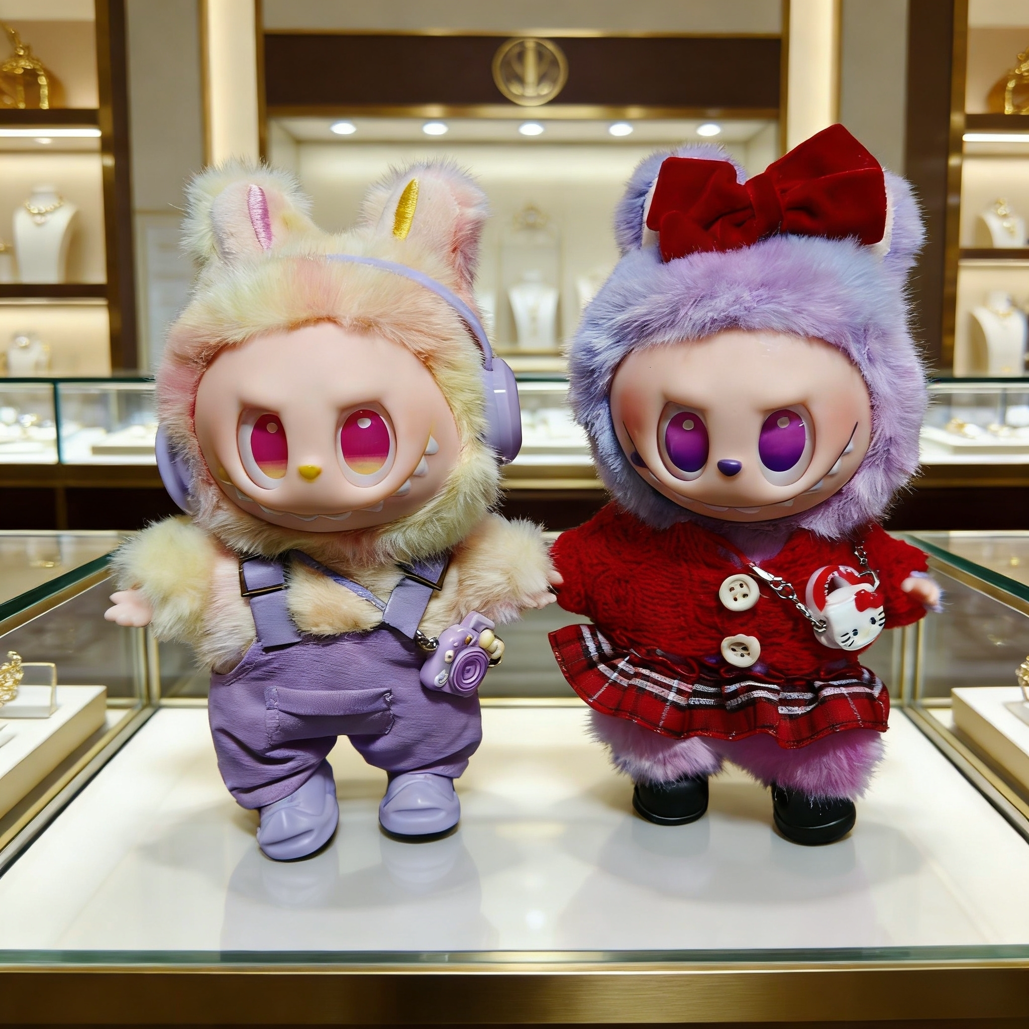 萌趣卡通毛绒挂件七色可选小兔可爱公仔包包挂饰潮玩玩具节日礼物