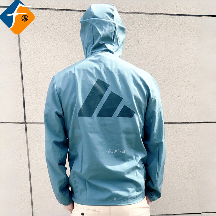 Adidas RUN IT JACKET男专业跑步风衣外套拉链跑步连帽夹克JM5742